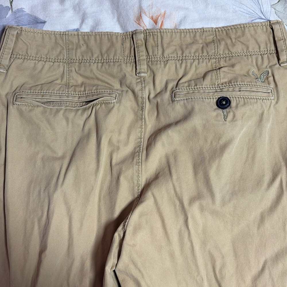 American Eagle Outfitters Dark Khaki Original Straight Pants 32x32 - Picture 8 of 11